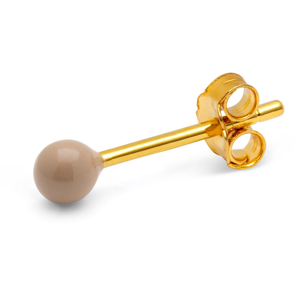 LULU Copenhagen Color Ball ørering 1 stk Ear stud, 1 pcs Mocha Mousse