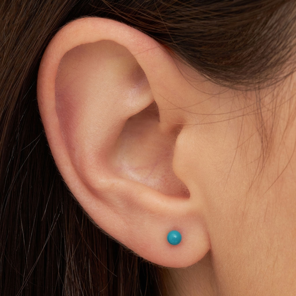 LULU Copenhagen Color Ball ørering 1 stk Ear stud, 1 pcs Retro Blue