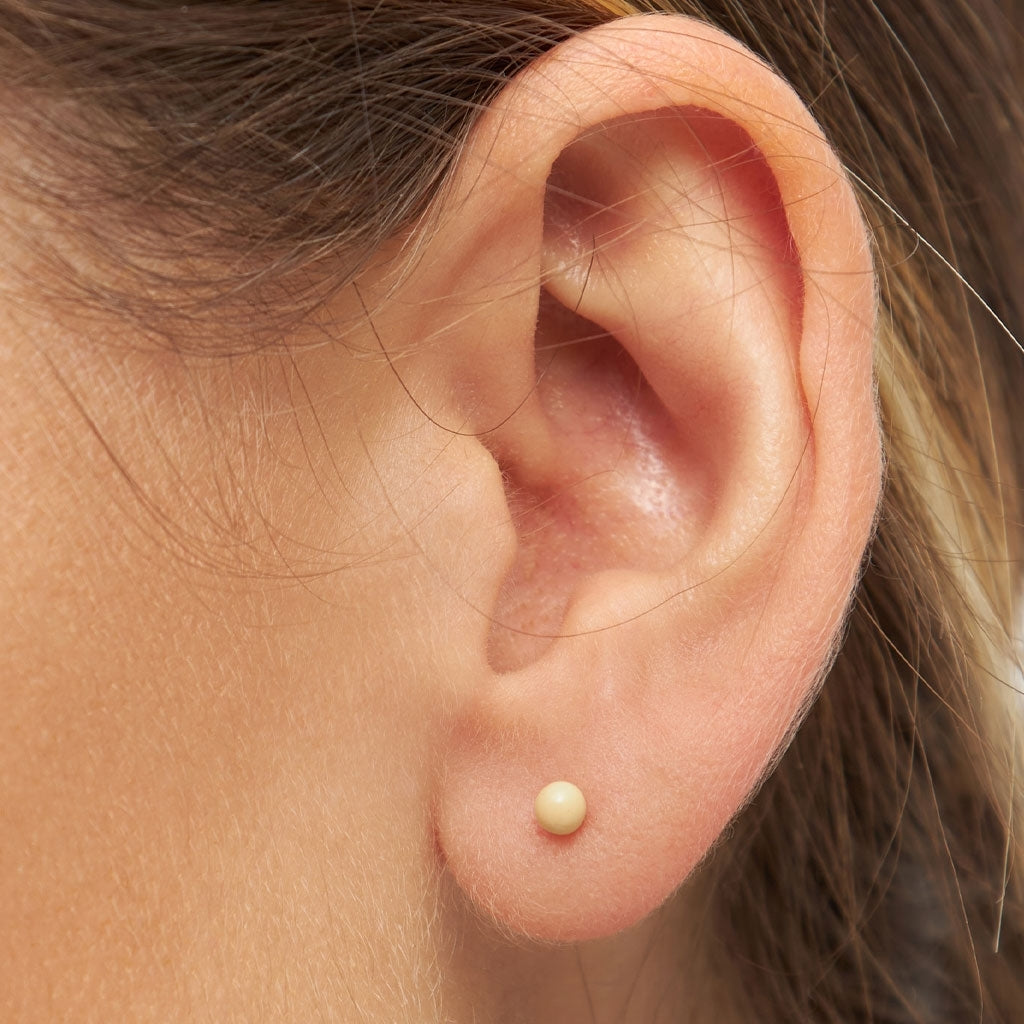 LULU Copenhagen Color Ball ørering 1 stk Ear stud, 1 pcs Soft Yellow