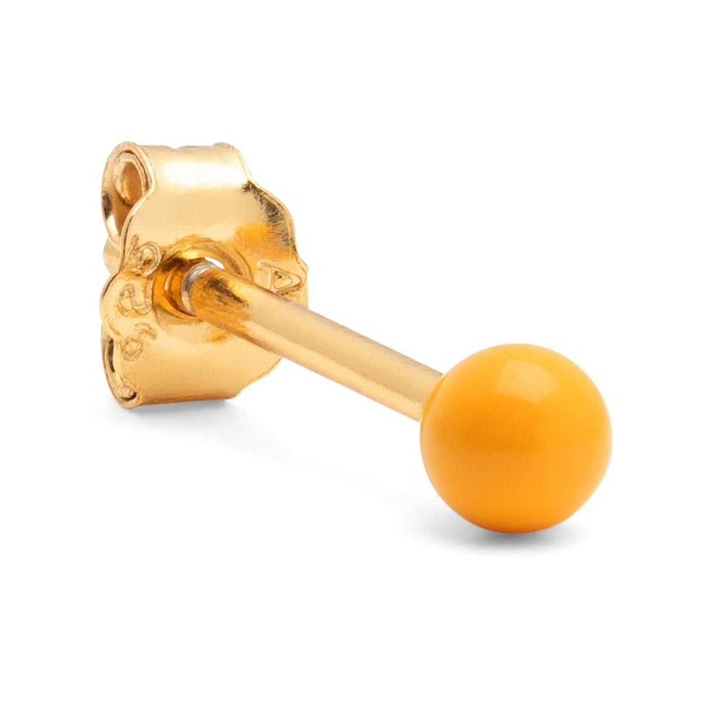 LULU Copenhagen Color Ball ørering 1 stk Ear stud, 1 pcs Sunflower