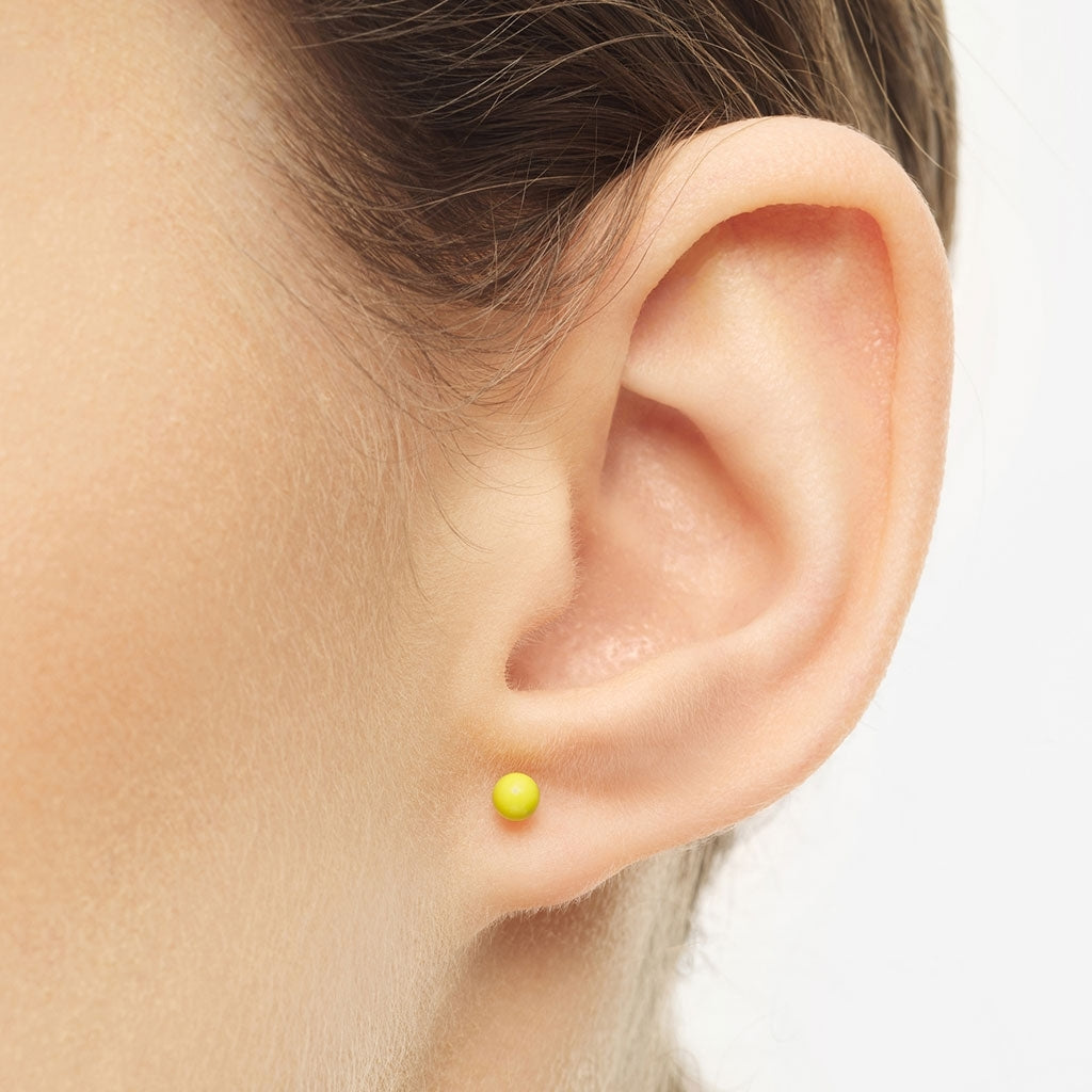 LULU Copenhagen Color Ball ørering 1 stk Ear stud, 1 pcs Wild Lime