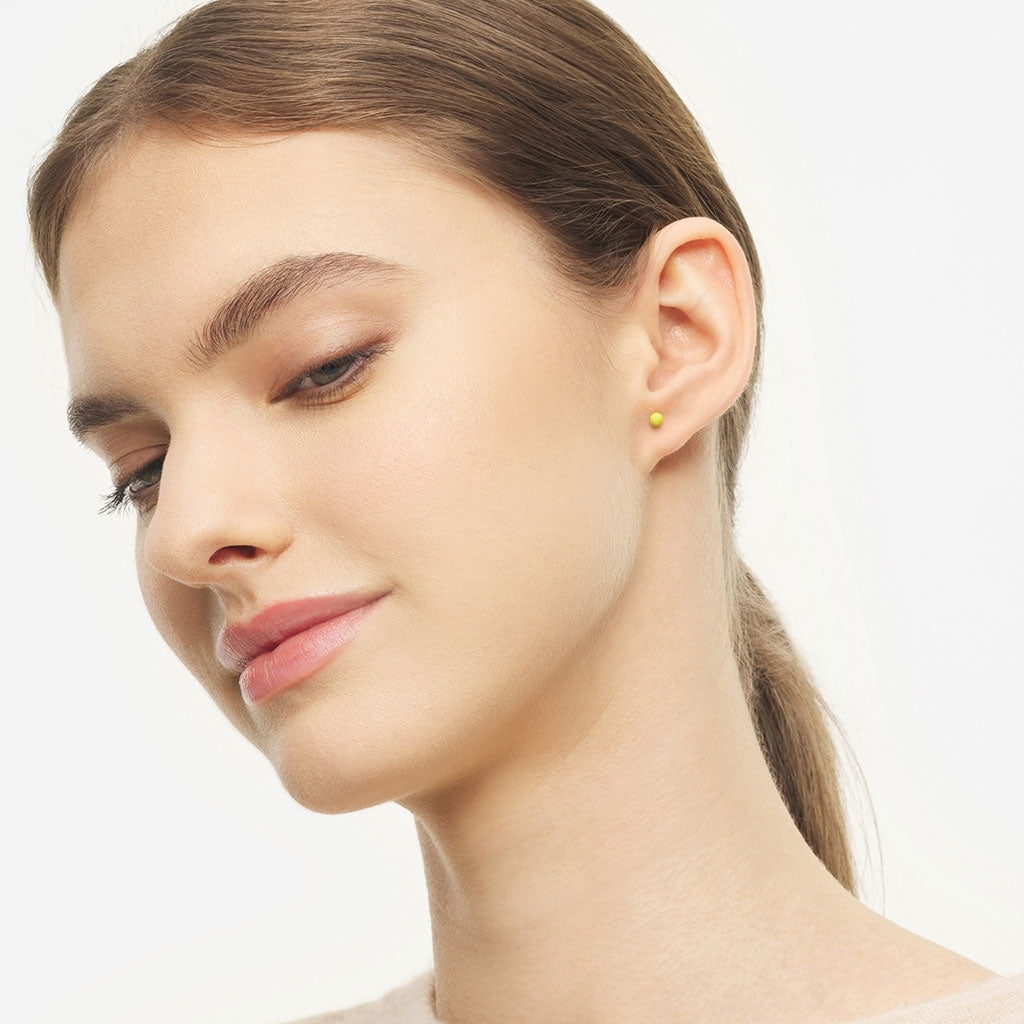 LULU Copenhagen Color Ball ørering 1 stk Ear stud, 1 pcs Wild Lime