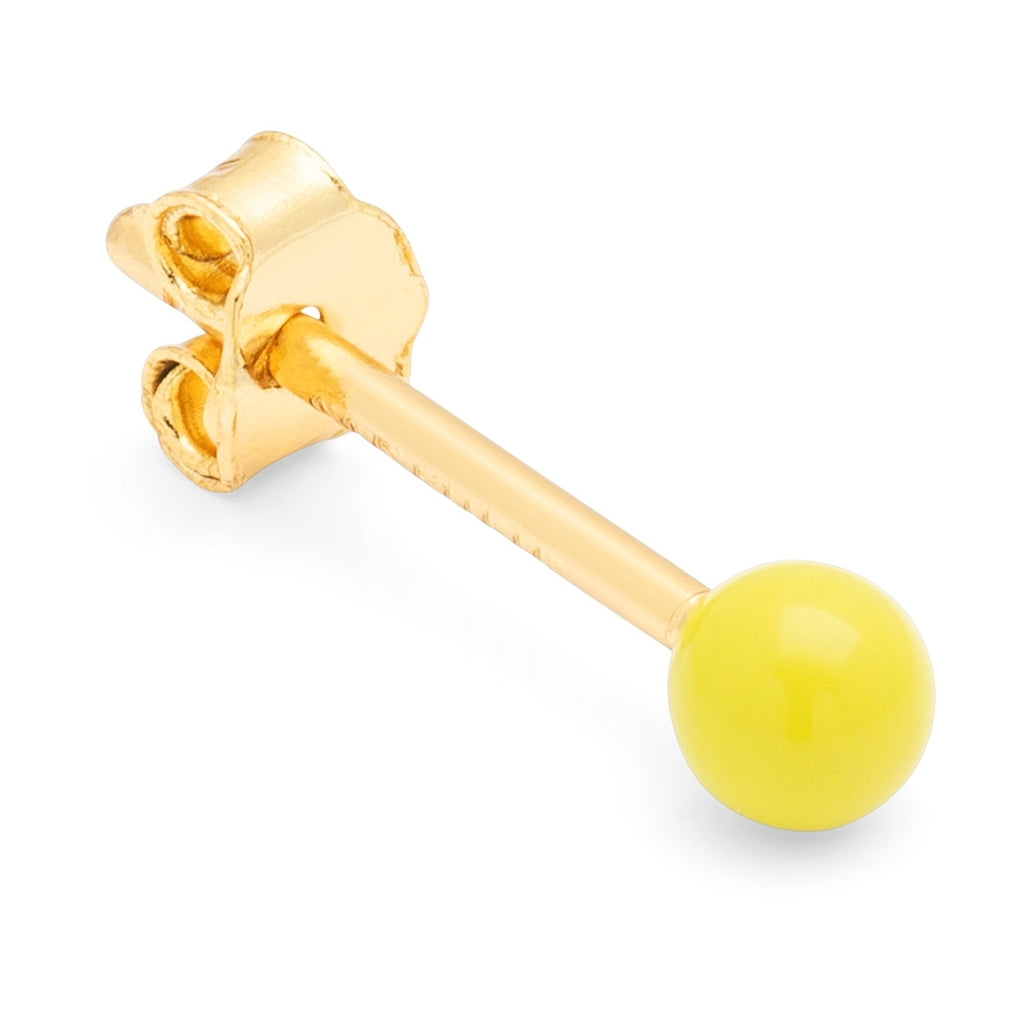 LULU Copenhagen Color Ball ørering 1 stk Ear stud, 1 pcs Wild Lime