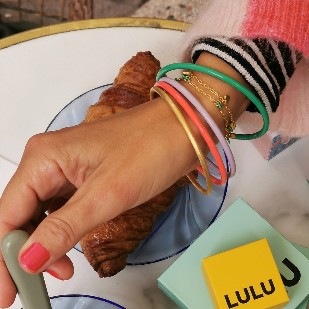 LULU Copenhagen Color Bangle Bracelets Lysegrøn