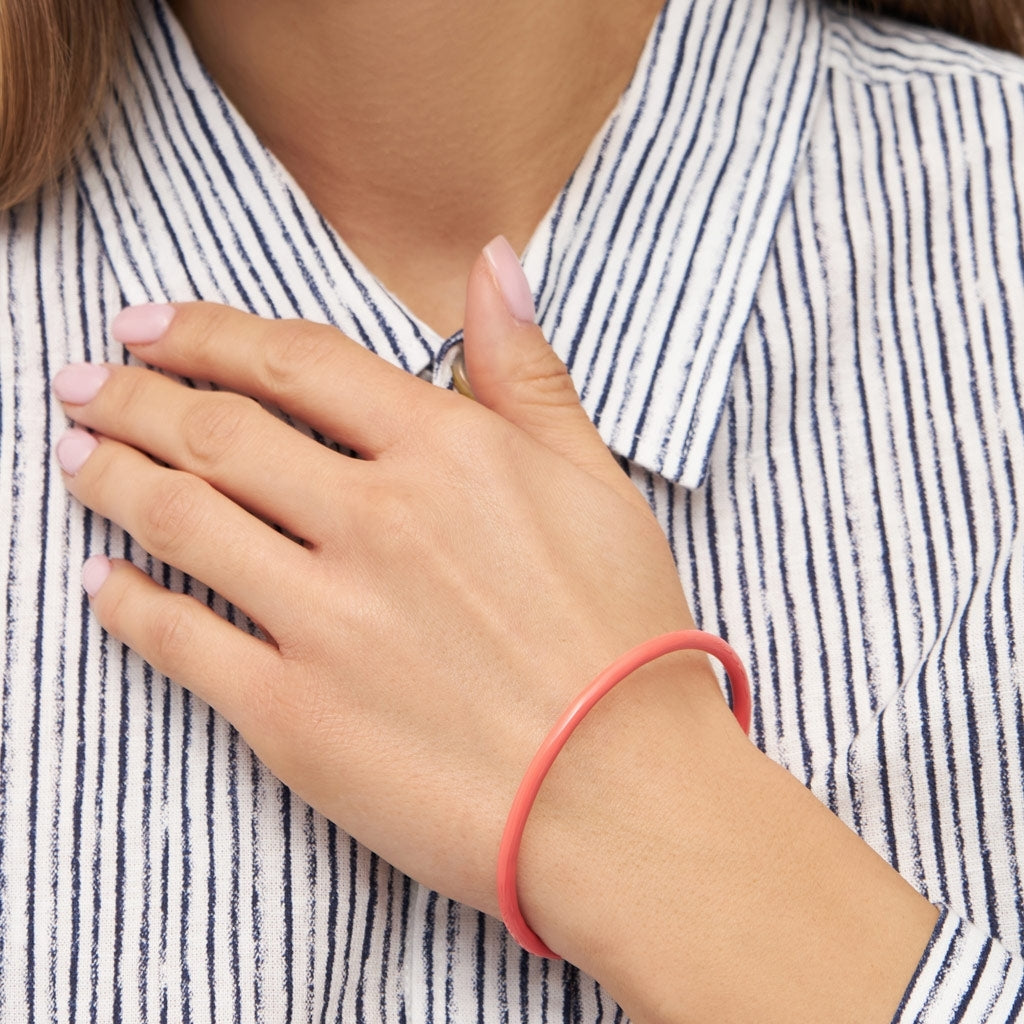 LULU Copenhagen Color Bangle Bracelets Orange/Coral