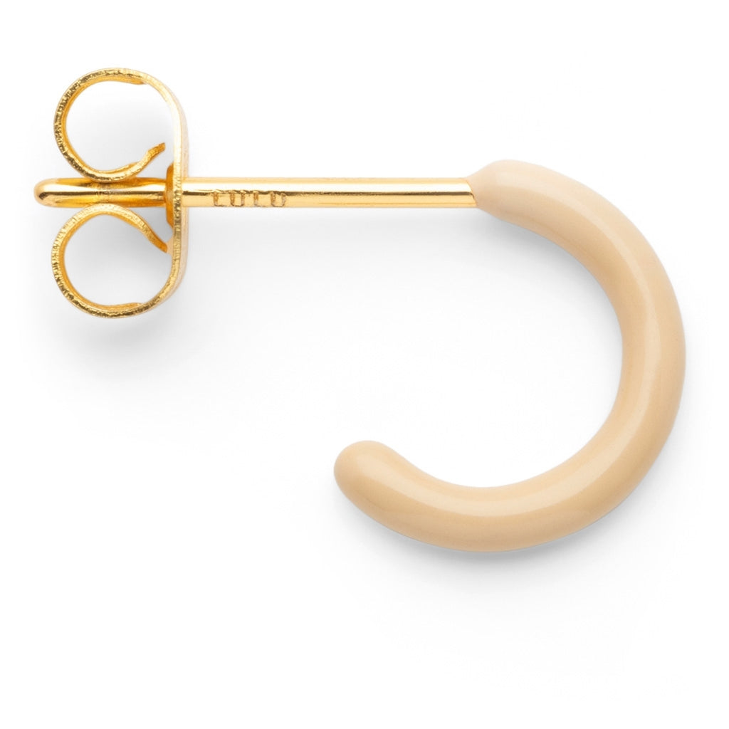 LULU Copenhagen Color Hoop 1 pcs - Box Ear stud, 1 pcs Buttercream