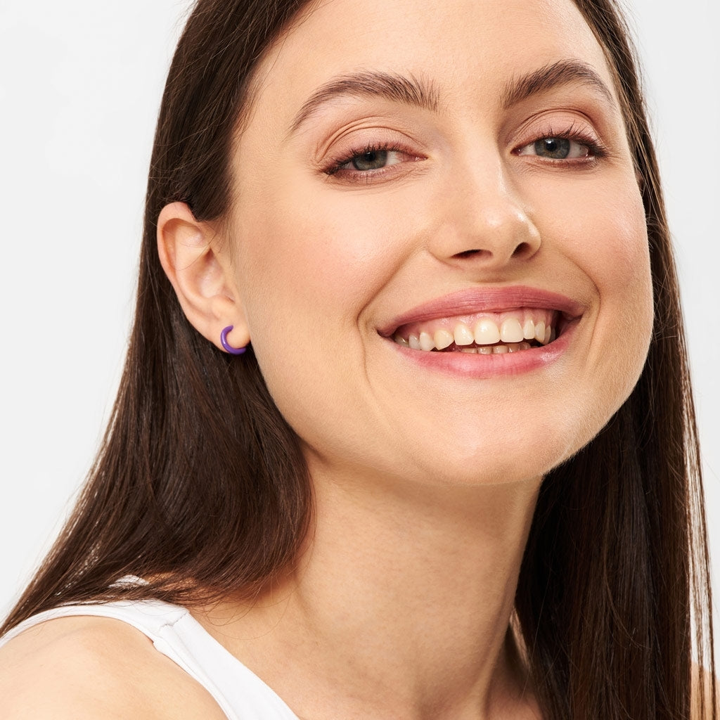 LULU Copenhagen Color Hoop 1 stk Hoops Deep Purple