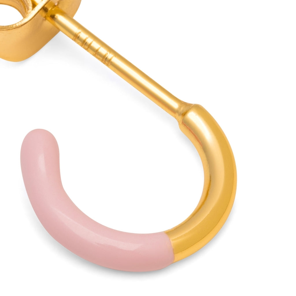 LULU Copenhagen Color Hoop Half Dip 1 stk forgyldt Hoops Lyserød