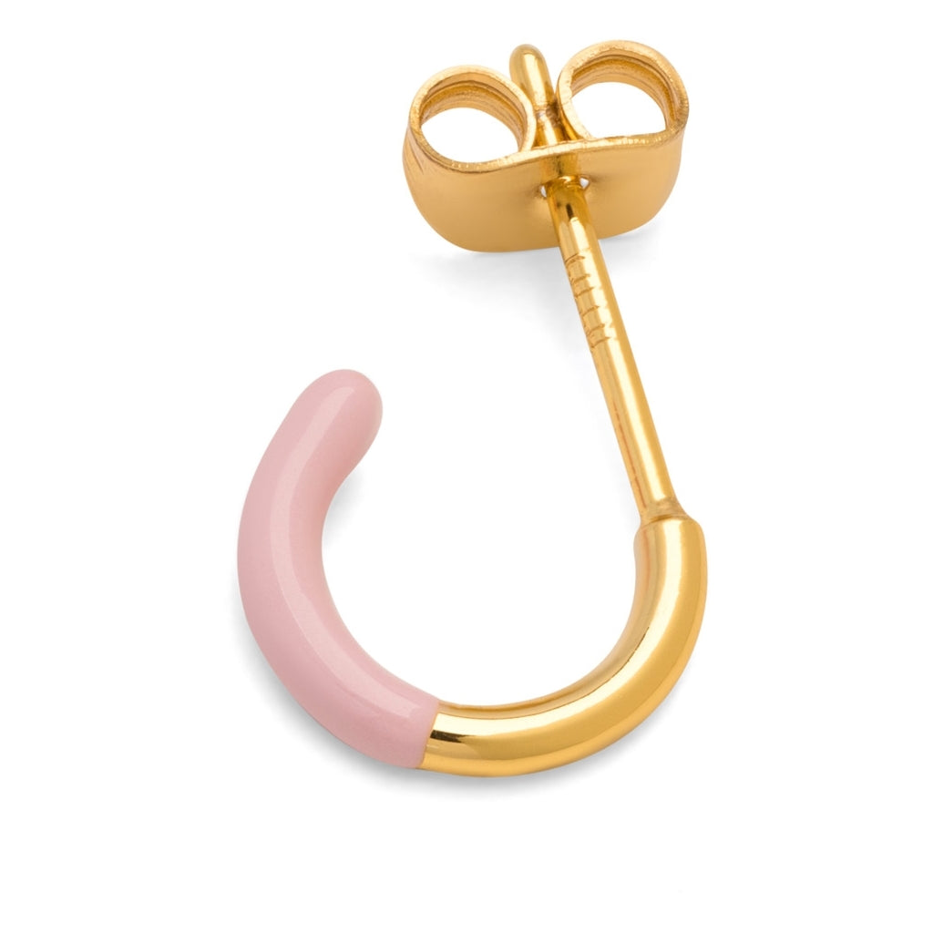 LULU Copenhagen Color Hoop Half Dip 1 stk forgyldt Hoops Lyserød