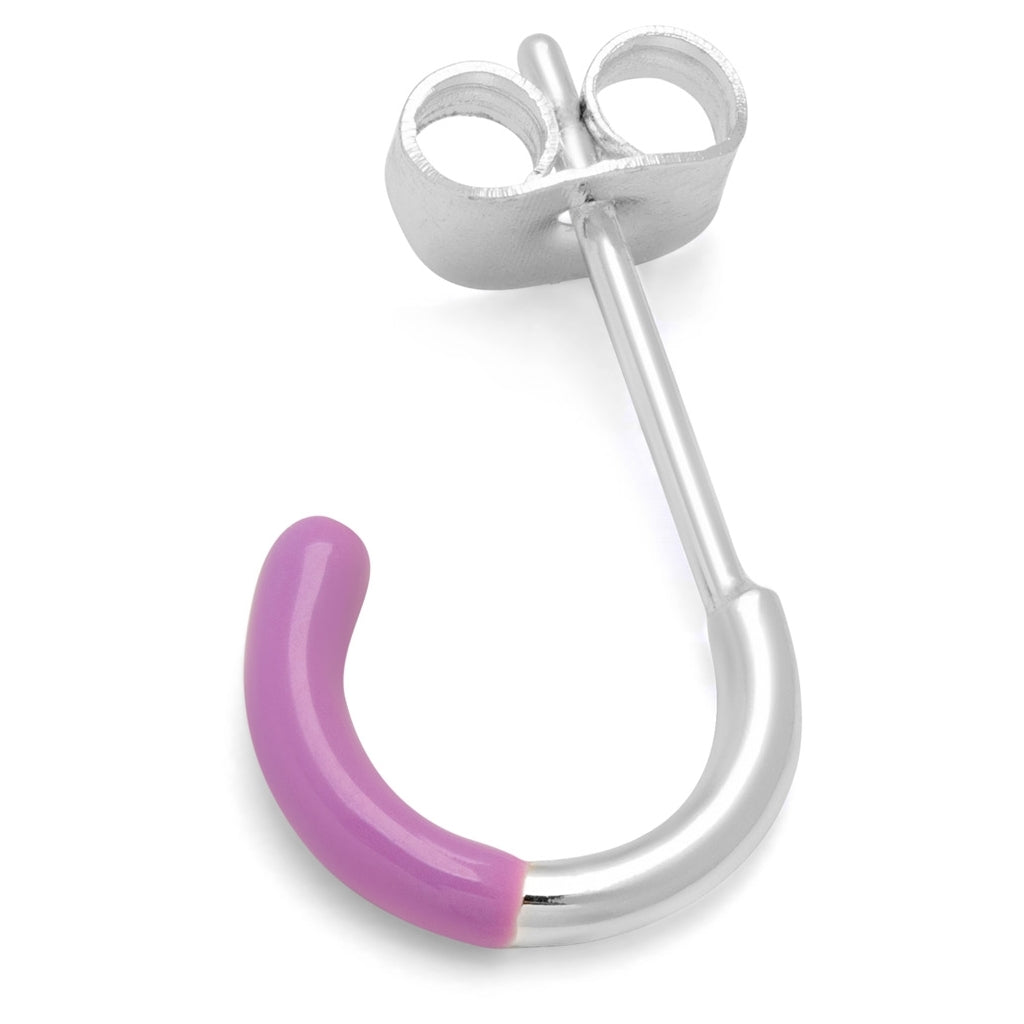 LULU Copenhagen Color Hoop Half Dip 1 stk forsølvet Hoops Lilla