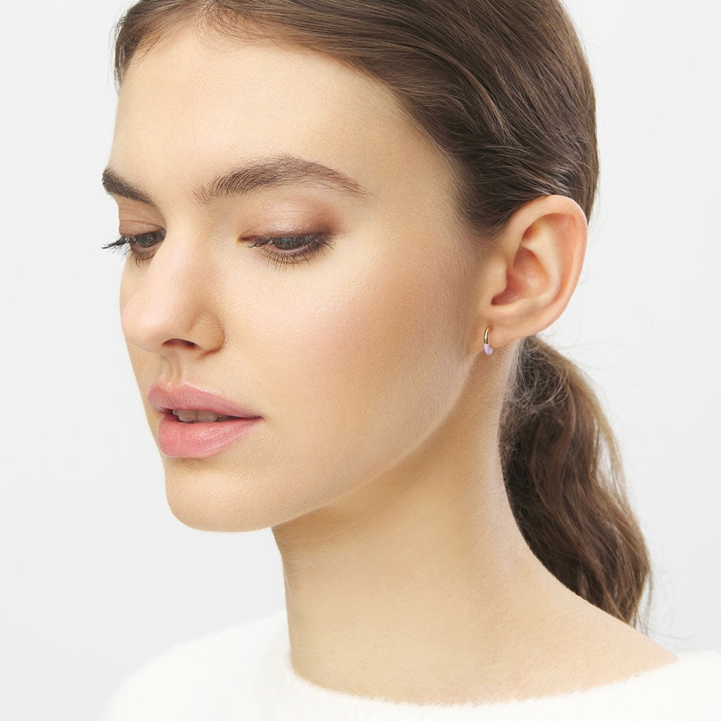 LULU Copenhagen Color Hoop Half Dip 1 stk forgyldt Hoops Lilla