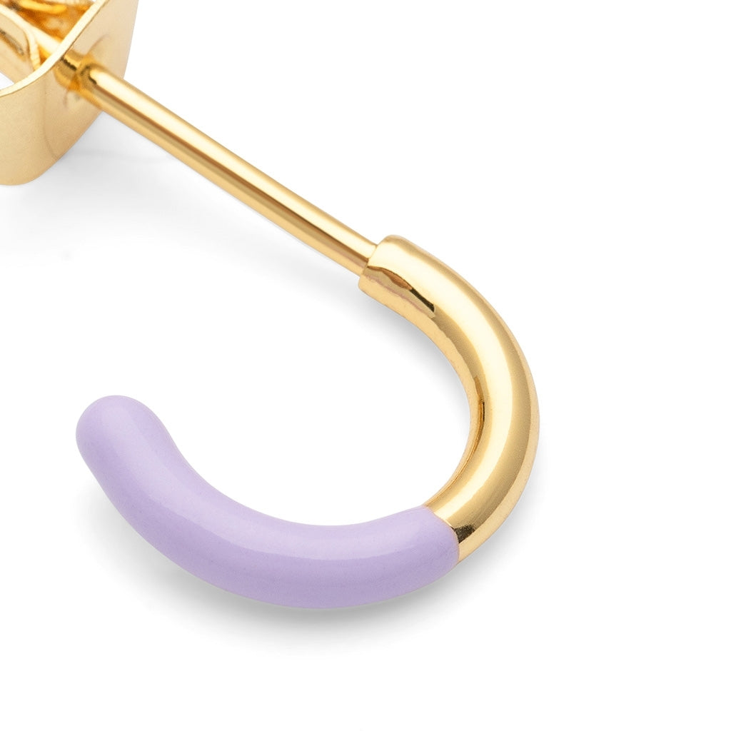 LULU Copenhagen Color Hoop Half Dip 1 stk forgyldt Hoops Lilla