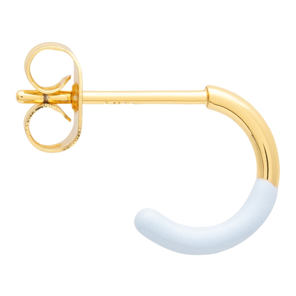LULU Copenhagen Color Hoop Half Dip 1 stk forgyldt Hoops Skyride Blue