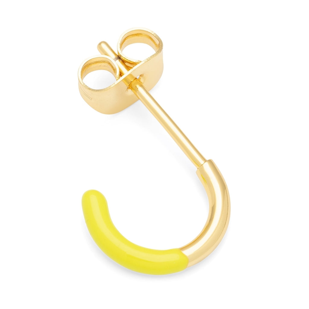 LULU Copenhagen Color Hoop Half Dip 1 stk forgyldt Hoops Wild Lime
