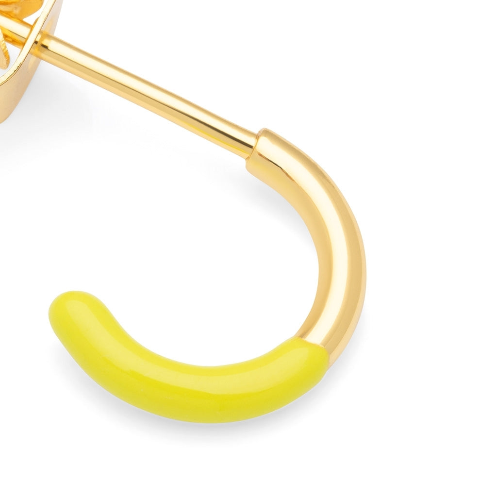 LULU Copenhagen Color Hoop Half Dip 1 stk forgyldt Hoops Wild Lime
