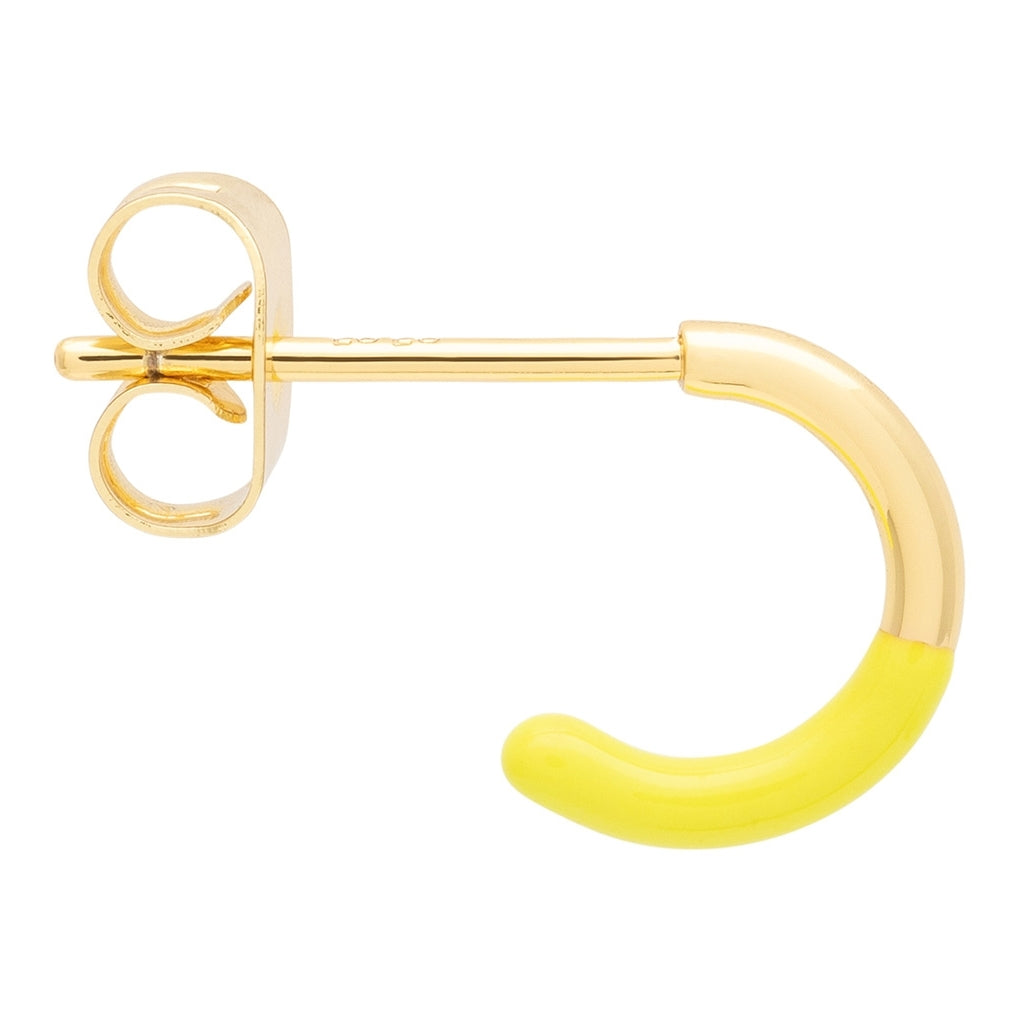 LULU Copenhagen Color Hoop Half Dip 1 stk forgyldt Hoops Wild Lime