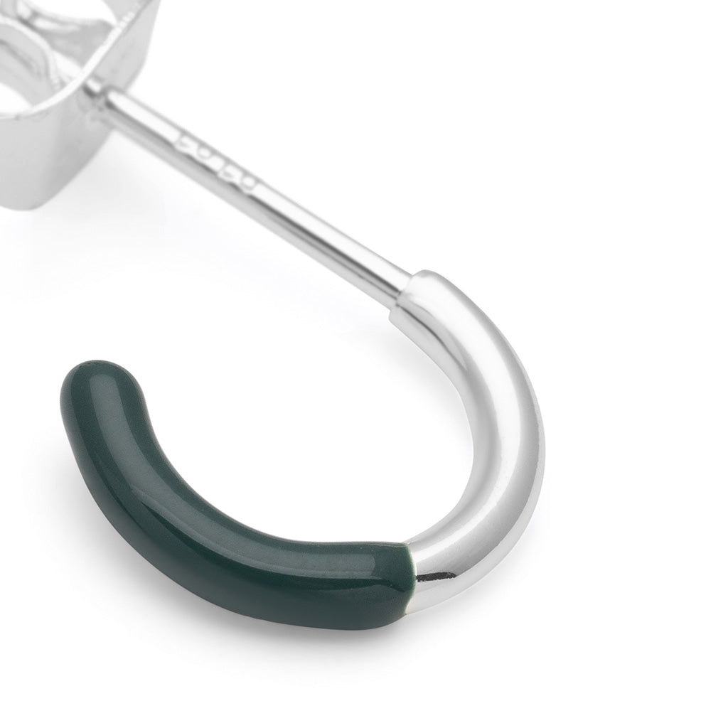 LULU Copenhagen Color Hoop Half Dip 1 stk forsølvet Hoops North Sea Green
