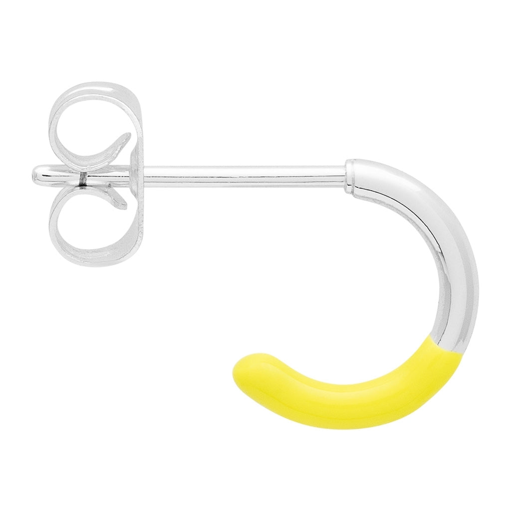 LULU Copenhagen Color Hoop Half Dip 1 stk forsølvet Hoops Wild Lime