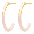 Color Hoop half Dip Medium par - Forgyldt messing - Dusty Peach