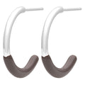 Color Hoop half Dip Medium par - Forsølvet - Cocoa Powder