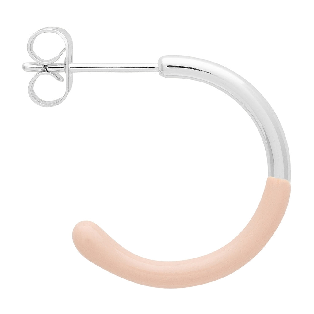 LULU Copenhagen Color Hoop half Dip Medium par - Forsølvet Hoops Dusty Peach
