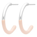Color Hoop half Dip Medium par - Forsølvet - Dusty Peach