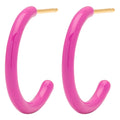 Color Hoops Medium par - Electric Fuchsia Pink