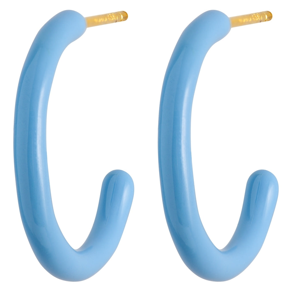 LULU Copenhagen Color Hoops Medium par Hoops Lyseblå