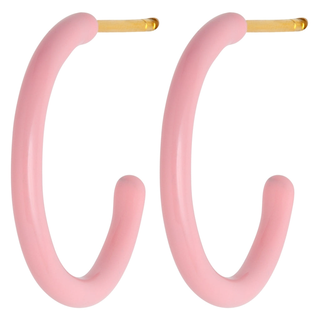 LULU Copenhagen Color Hoops Medium par Hoops Lyserød