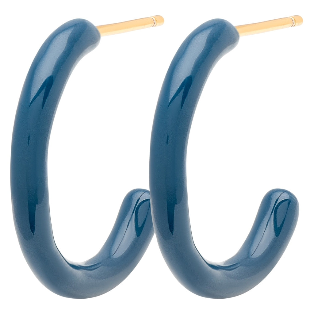LULU Copenhagen Color Hoops Medium par Hoops Retro Dark Blue