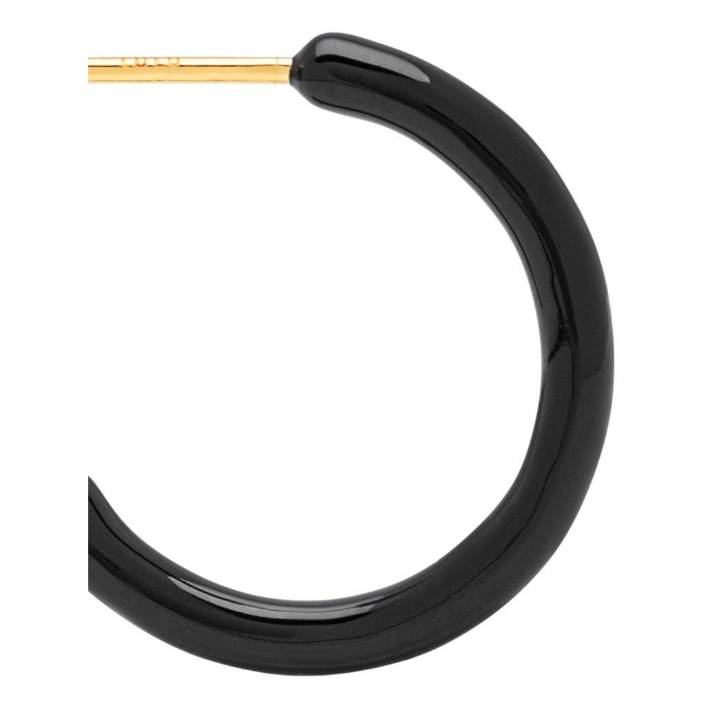 LULU Copenhagen Color Hoops Medium par Hoops Sort