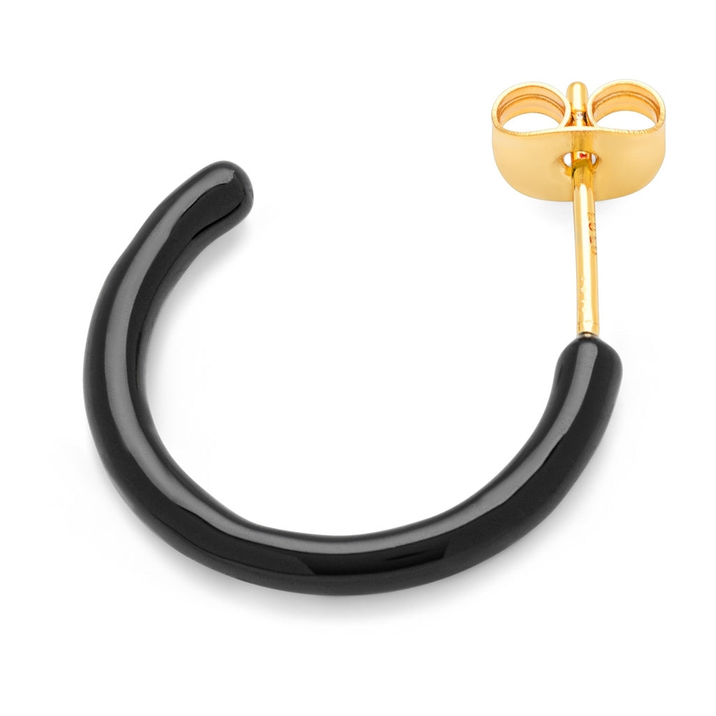 LULU Copenhagen Color Hoops Medium par Hoops Sort
