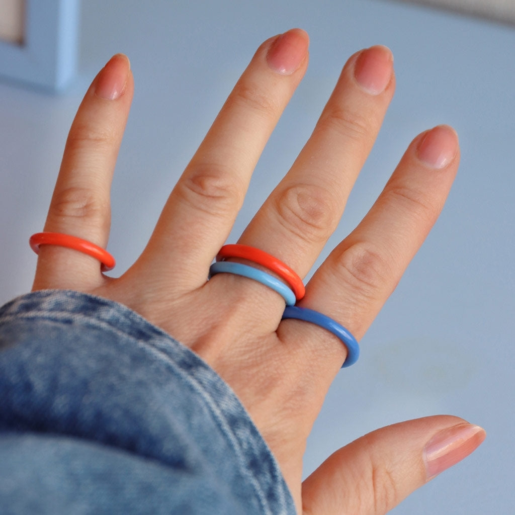 LULU Copenhagen Color Ring Rings Rød