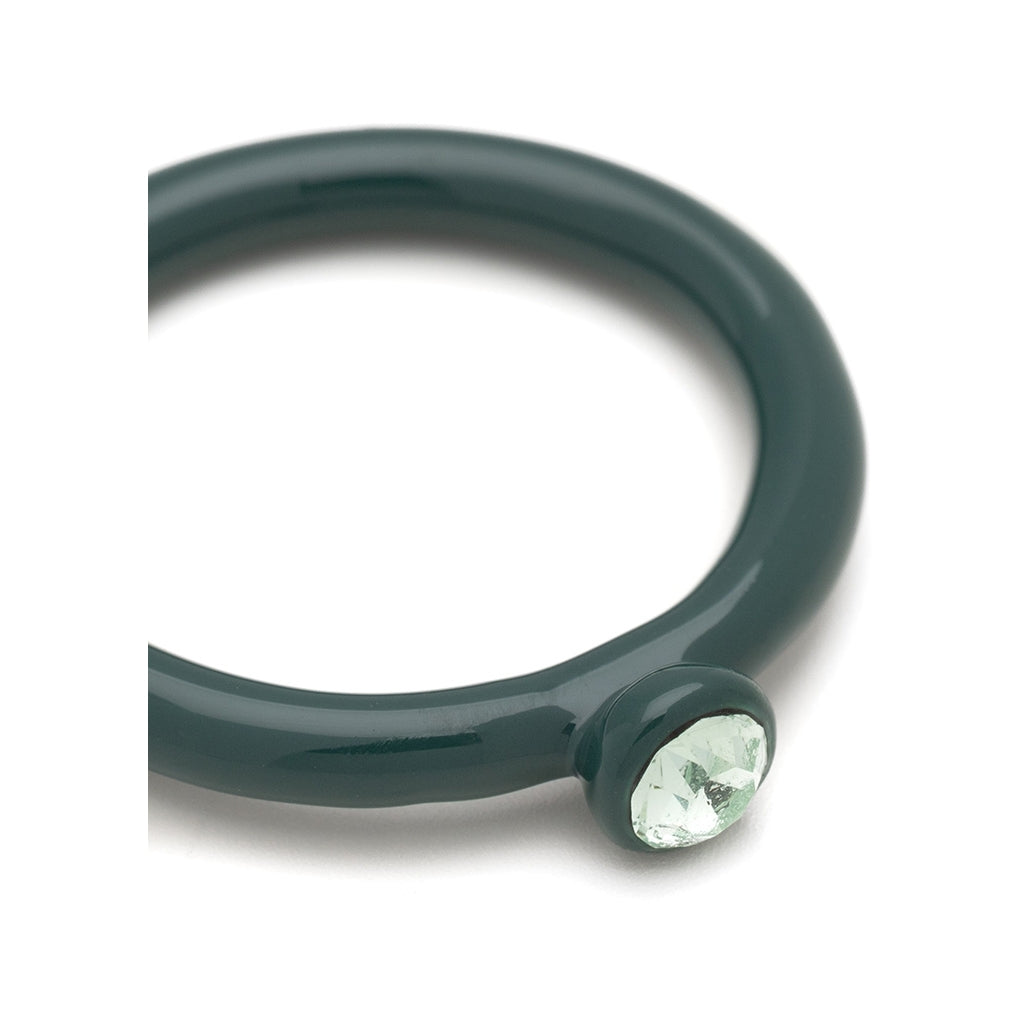 LULU Copenhagen Color Ring Crystal Rings North Sea Green