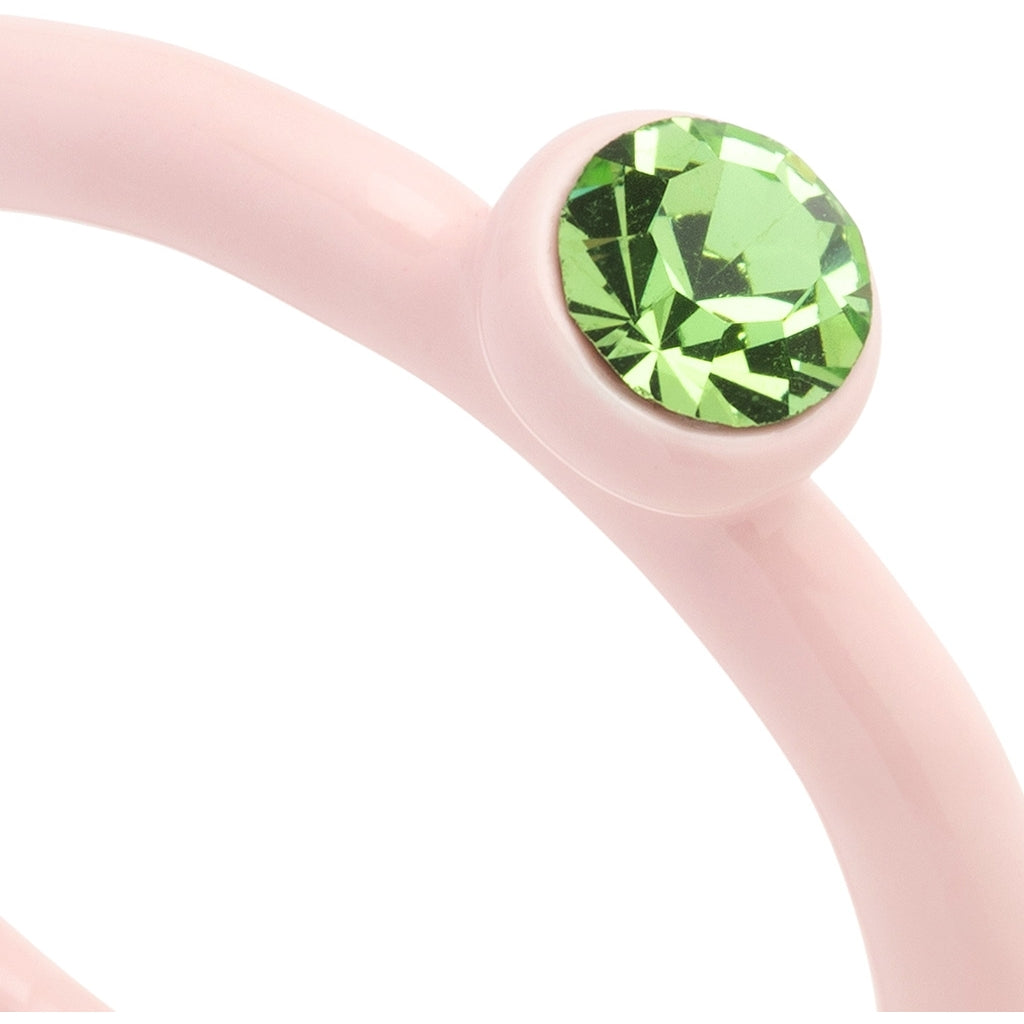 LULU Copenhagen Color Ring Crystal Rings Silk Light Pink