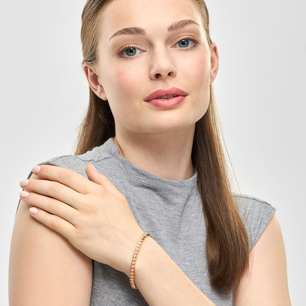 LULU Copenhagen Confetti Bangle - Forgyldt Bracelets Burnt Coral