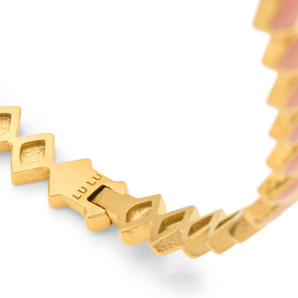 LULU Copenhagen Confetti Bangle - Forgyldt Bracelets Burnt Coral