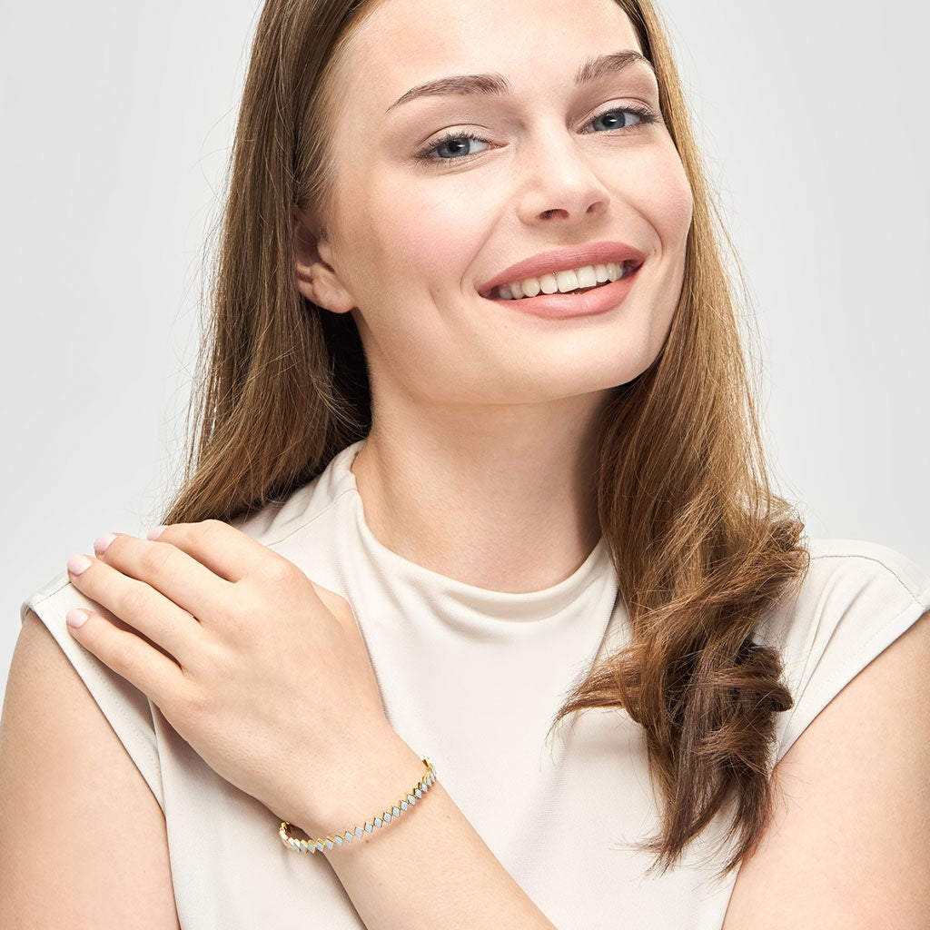 LULU Copenhagen Confetti Bangle - Forgyldt Bracelets Skyride Blue