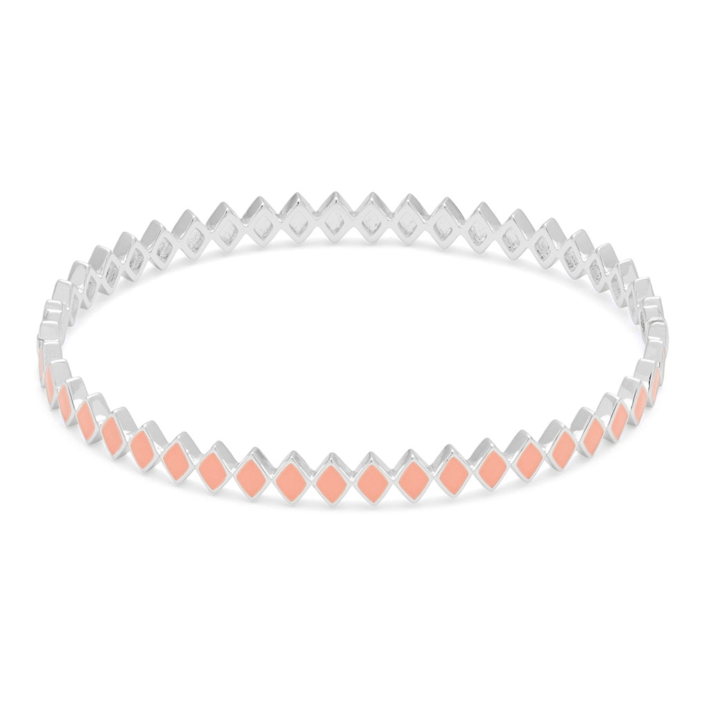 LULU Copenhagen Confetti Bangle - Forsølvet Bracelets Burnt Coral
