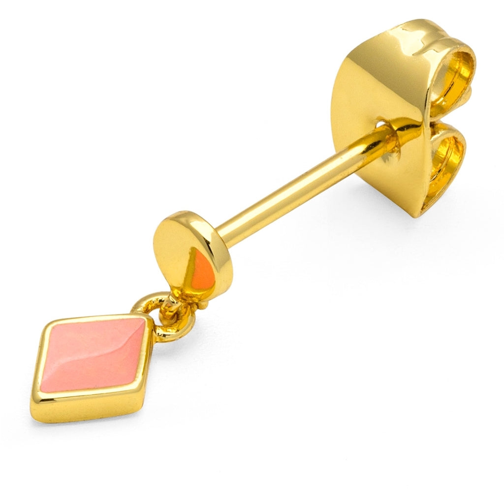 LULU Copenhagen Confetti Dangling ørering 1 stk forgyldt Ear stud, 1 pcs Burnt Coral