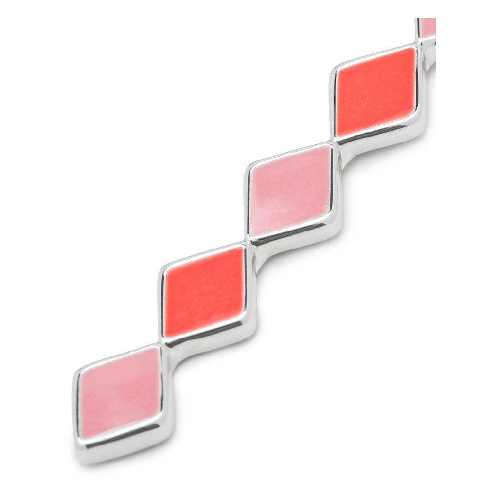 LULU Copenhagen Confetti Long ørering 1 stk forsølvet Ear stud, 1 pcs Orange Coral - Light Pink