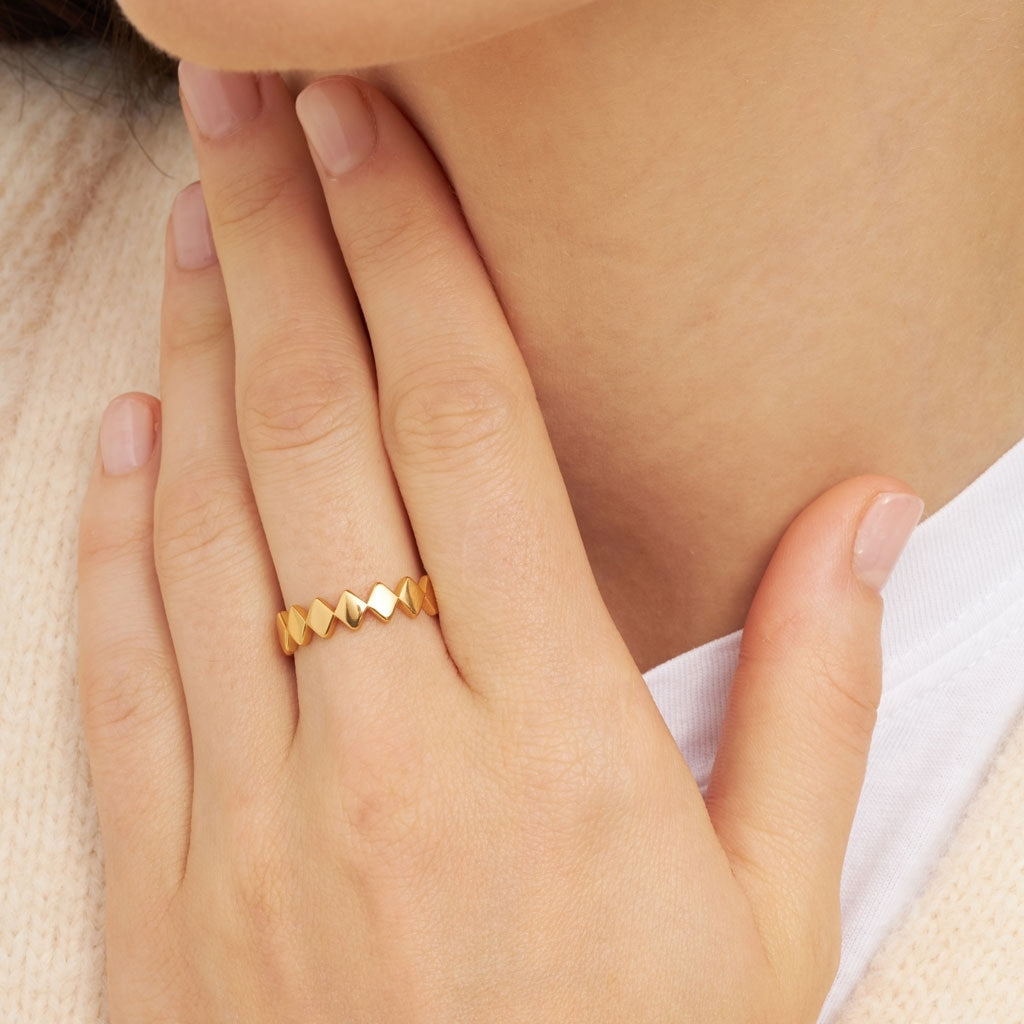 LULU Copenhagen Confetti Ring 18K guldbelagt sølv Rings Forgyldt