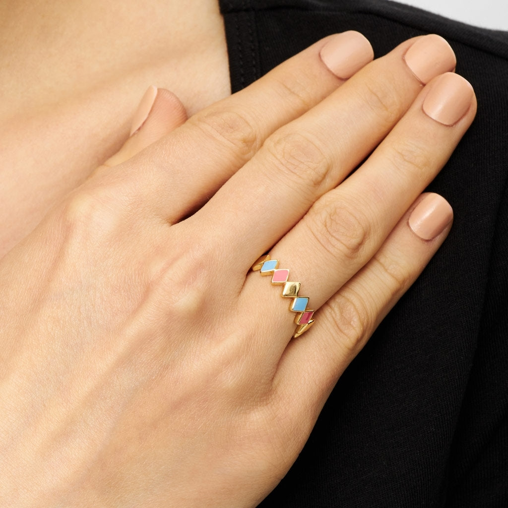 LULU Copenhagen Confetti Ring forgyldt Rings Gloaming