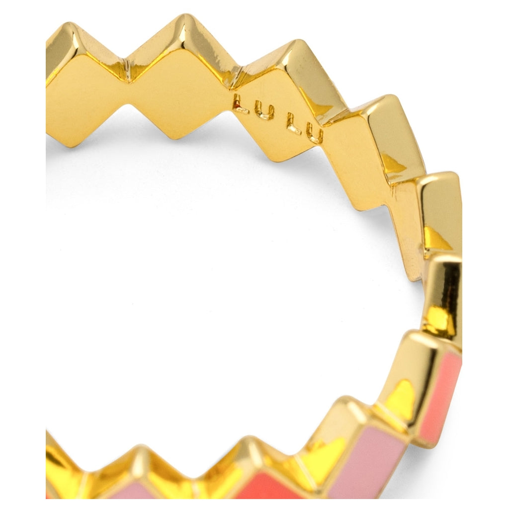 LULU Copenhagen Confetti Ring forgyldt Rings Pink
