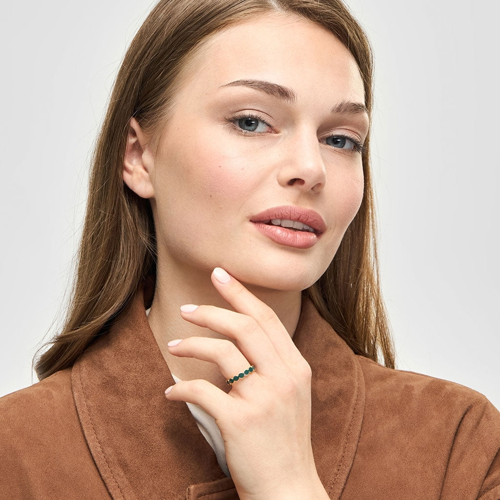 LULU Copenhagen Connected Circles Ring Rings North Sea Green