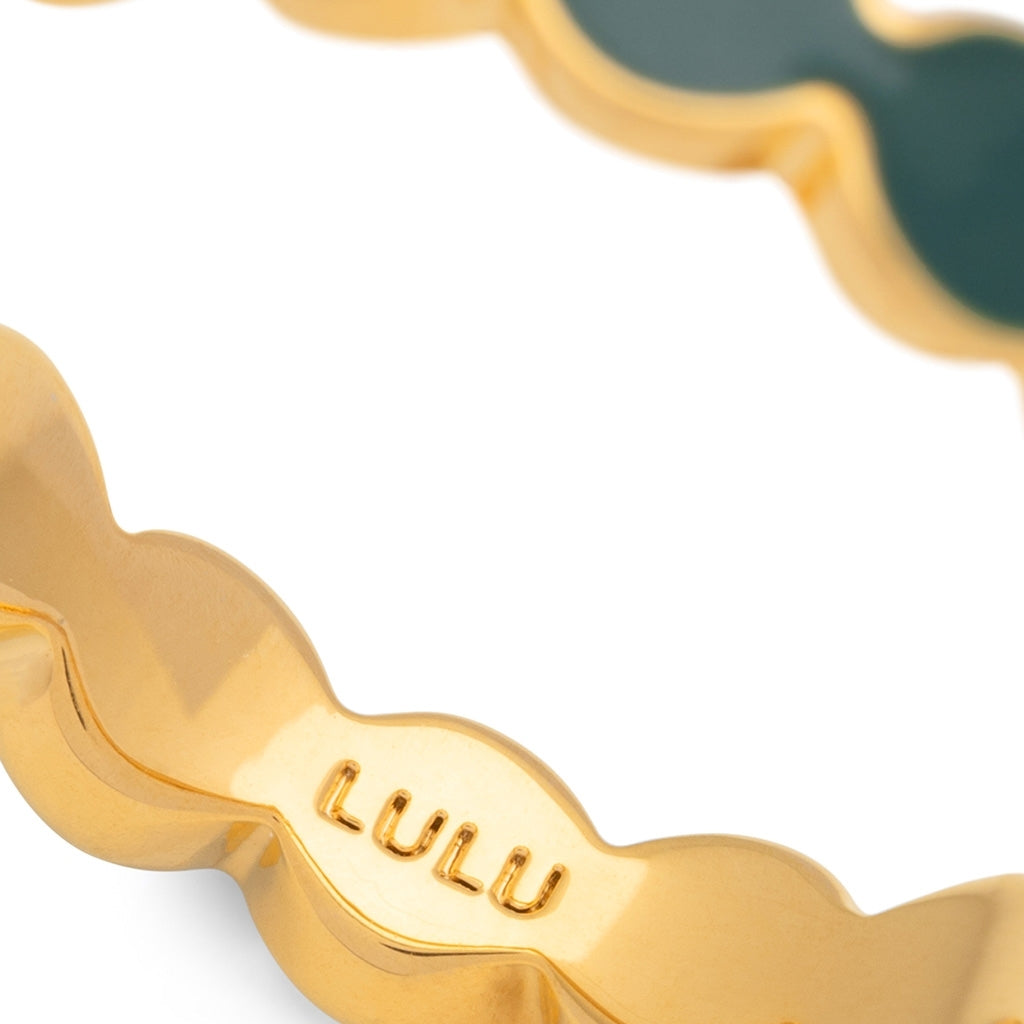 LULU Copenhagen Connected Circles Ring Rings North Sea Green