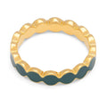 Connected Circles Ring - North Sea Green