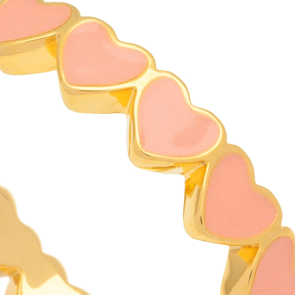 LULU Copenhagen Connected Hearts Ring Rings Burnt Coral