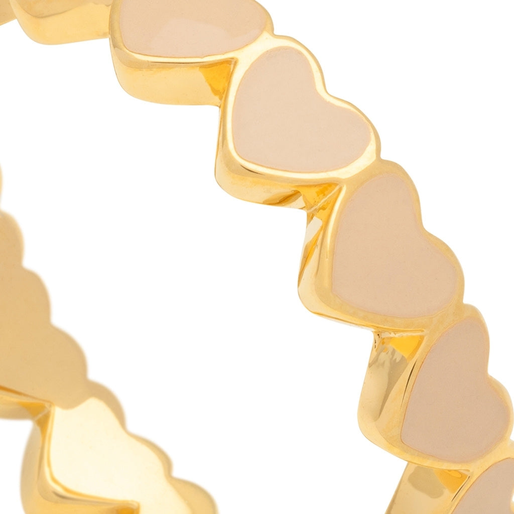 LULU Copenhagen Connected Hearts Ring Rings Buttercream