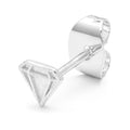 Diamond Cut Small ørering 1 stk - Silver Plated